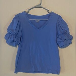 Lilly Pulitzer Royal Blue Puff Sleeve Blouse